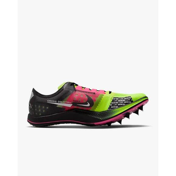 NEW NIKE unisex zoomx dragonfly xc shoes in volt/white-black-hyper pink